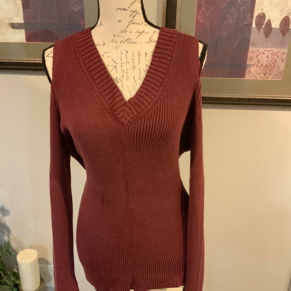 Rock & Republic Sweater Tunic Cold Shoulder XL NEW - Picture 2 of 4